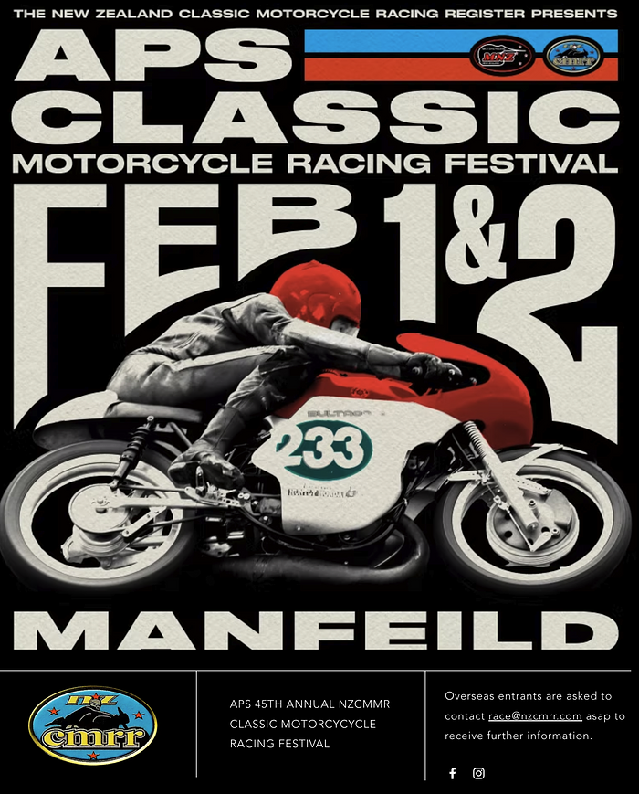 NZCMRR presents the APS Classic Racing Festival 2025 logo